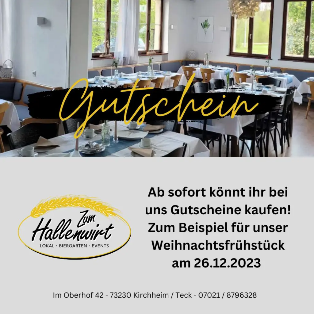 Flyer zum Hallenwirt